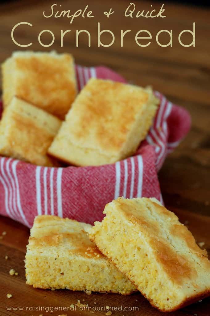  Simple & Quick Gluten Free Corn Bread from Raising Genration Nourished 