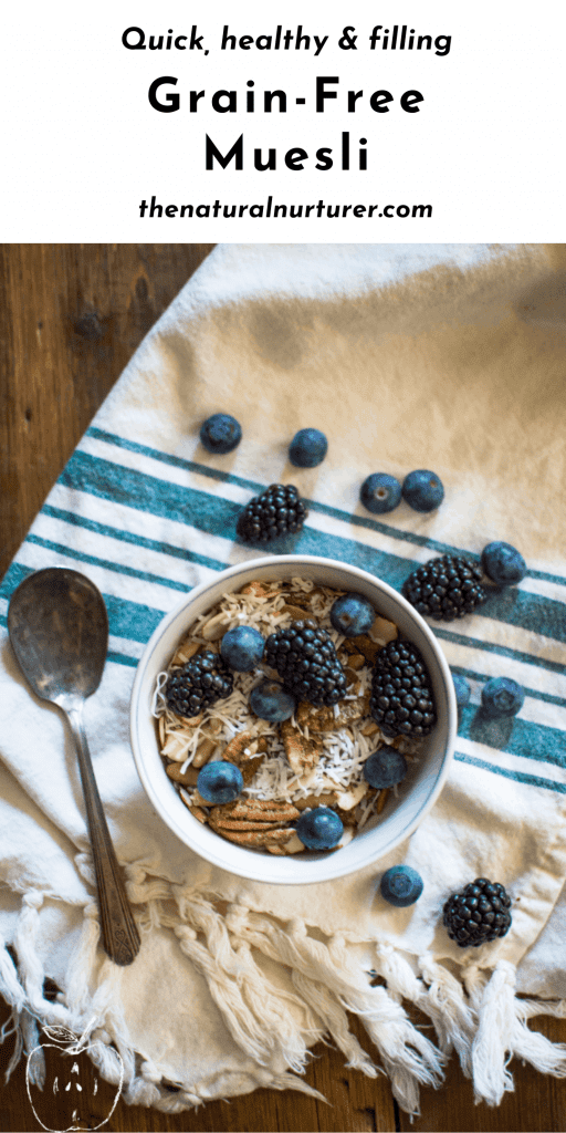 Grain-Free Muesli collage with text overlay