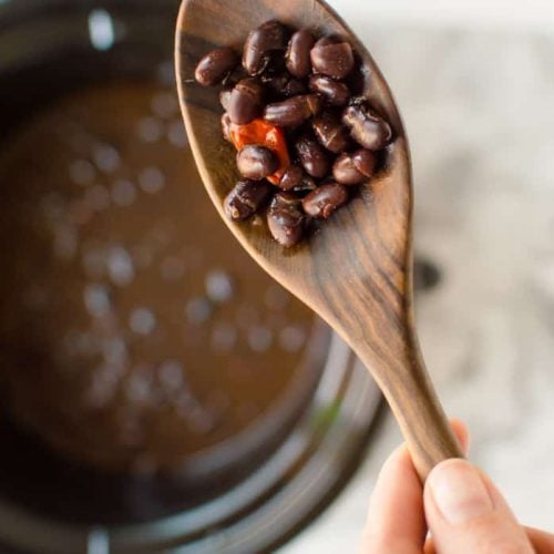 beans on spoon