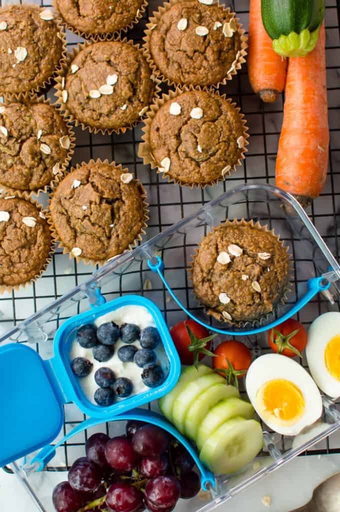 These healthy lunch box muffins are super easy to make and add so much goodness to any meal or snack! Naturally gluten free, packed with vegetables and naturally sweetened, they can easily be made nut free, dairy-free and egg-free.