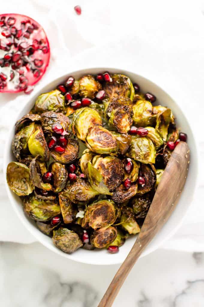bowl of roasted Brussel sprouts