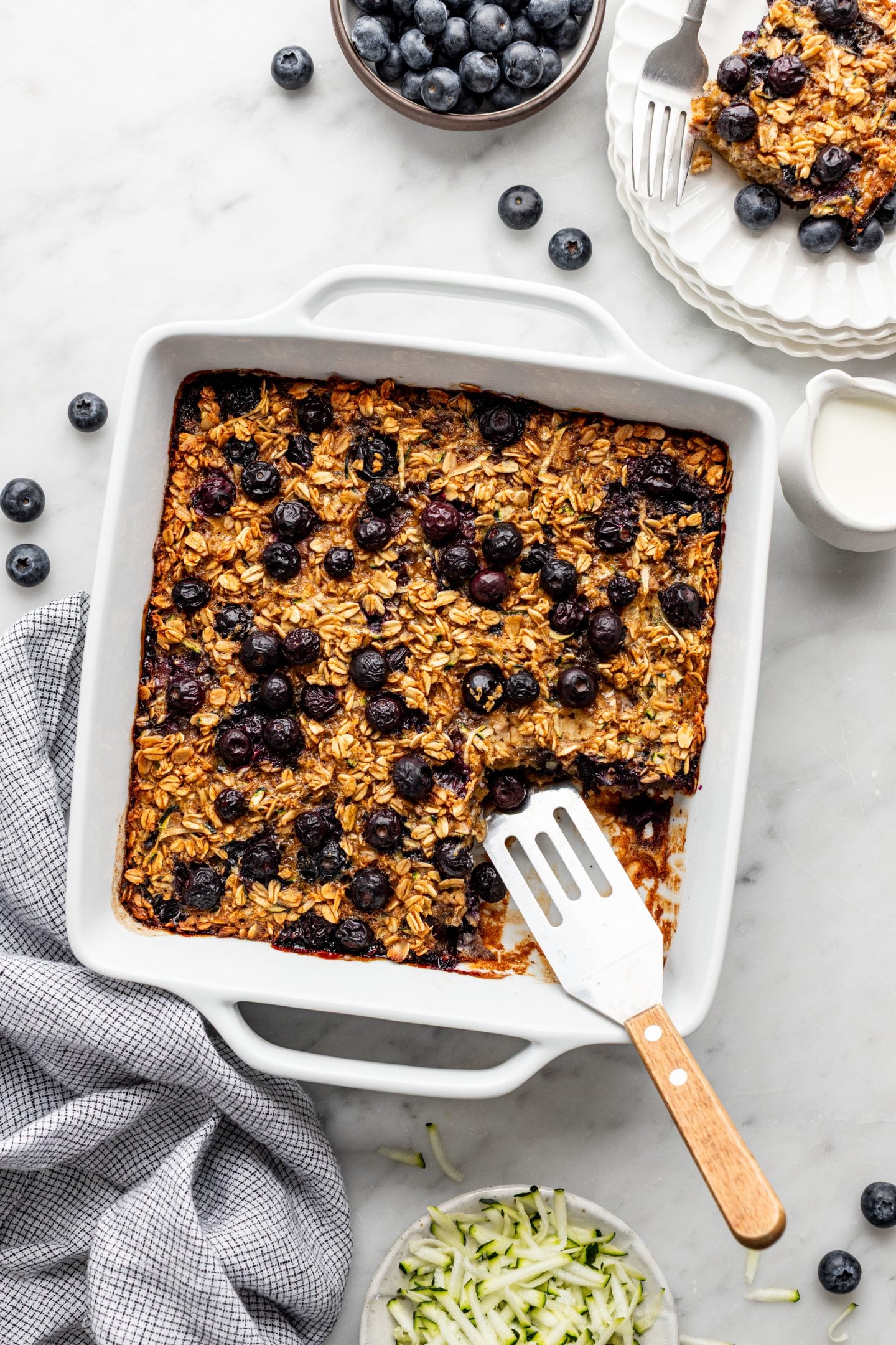 Zucchini Blueberry Baked Oatmeal