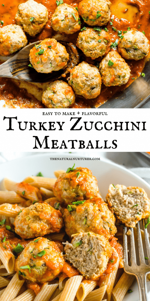Oven Baked Turkey Zucchini Meatballs - The Natural Nurturer