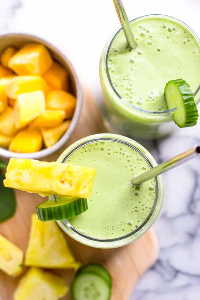 Mango Pineapple Cucumber Smoothie - smoothie recipes