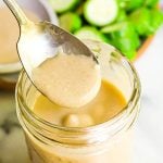 A spoonful of the delicious Creamy Honey Mustard Dressing