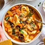 Veggie-Loaded Tortellini Soup (vegetarian)