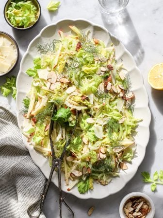 Fennel, Apple & Celery Salad served and ready