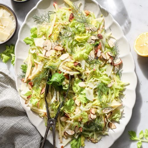 Fennel, Apple & Celery Salad served and ready