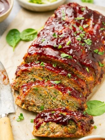 Moist Turkey Meatloaf with veggies
