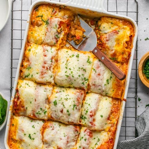 Beef & Veggie Lasagna (with cottage cheese)