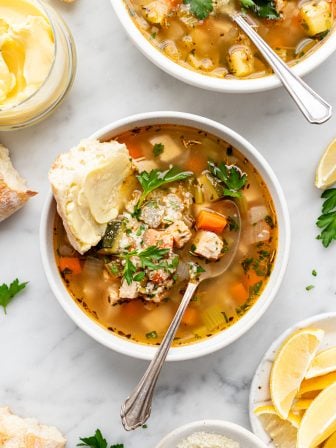 Flavorful One-Pot Lemony Chicken & Vegetable Soup