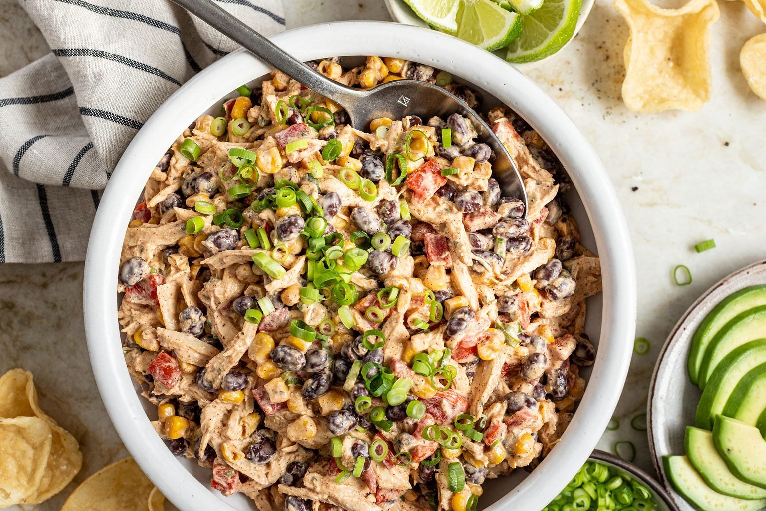 Creamy Southwest Chicken Salad with Black Beans