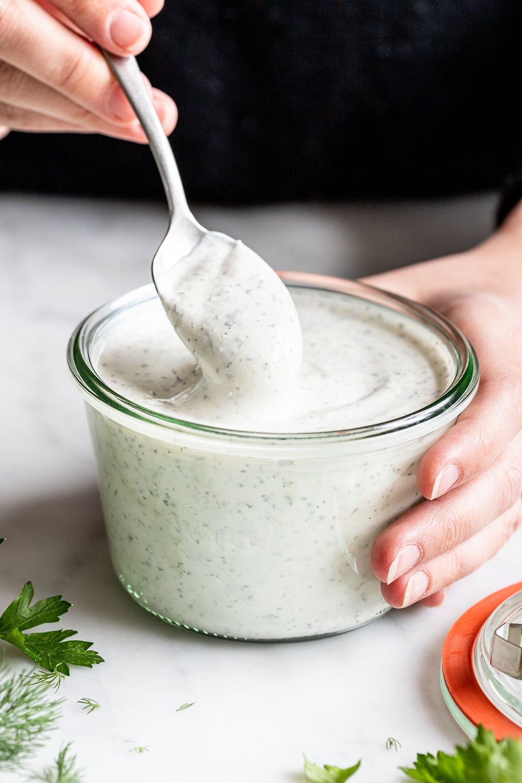 Blended Cottage Cheese Ranch Dressing - The Natural Nurturer Blended Cottage Cheese Ranch Dressing - The Natural Nurturer